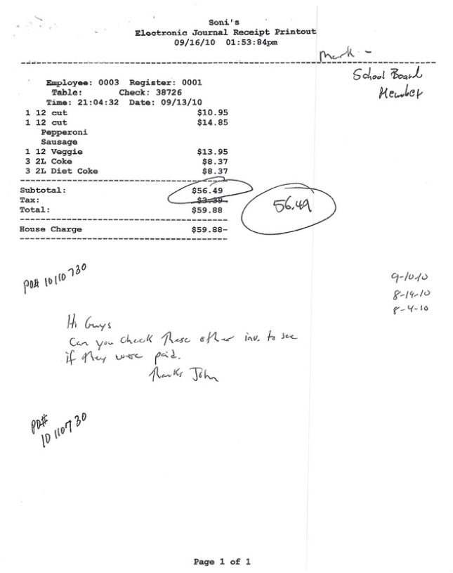 Catering Receipts - Neshannock TSD - The Residents' Right To Know